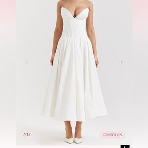 Lady Strapless Midi Dress